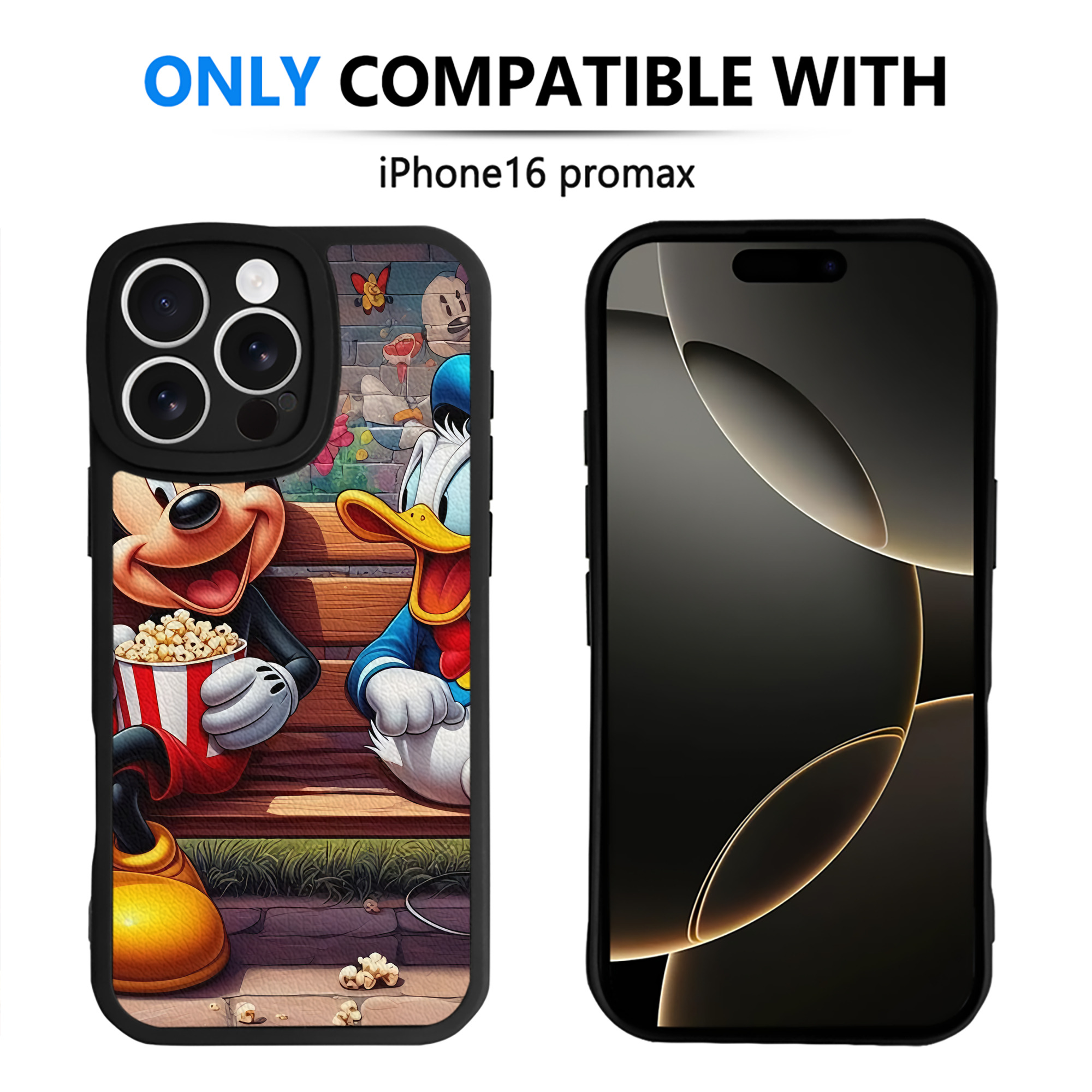 （画像用） ミッキーマウス Mickey Mouse 【iPhone 16シリーズ対応】シリコンスマホケース（レザー調） 材質：シリコン